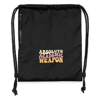 Studenten Absolute Academic Weapon - Turnbeutel aus Recycling-Material - Schwarz - Vorne