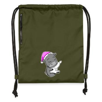 Esel - Turnbeutel aus Recycling-Material - military Green - Vorne