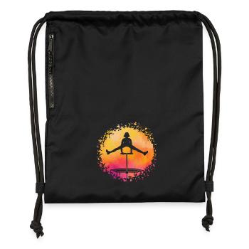 Trampoline - Sac à cordon en polyester recyclé - noir - Devant