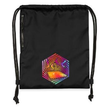 Trampoline - Sac à cordon en polyester recyclé - noir - Devant