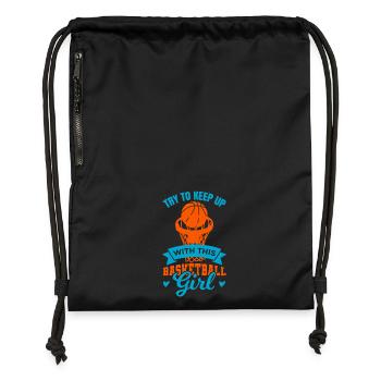 Basketball player - Gymsac made from recycled material - black - Front