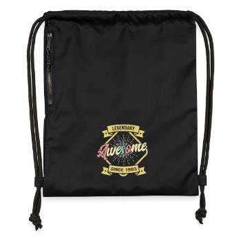 Légendaire depuis Génial depuis 1983 Légende d’anniversaire - Sac à cordon en polyester recyclé - noir - Devant