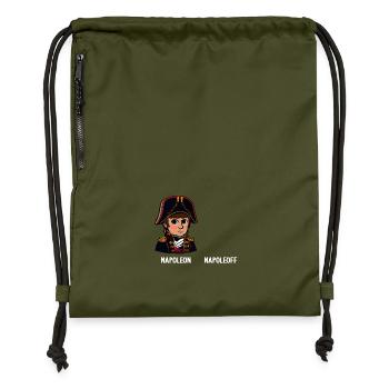 Napoleon Napoleoff Lustiger Napoleon Bonaparte - Turnbeutel aus Recycling-Material - military Green - Vorne