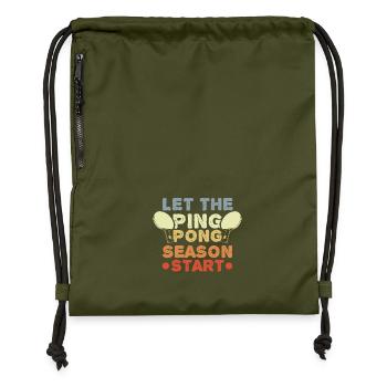 Joueur de tennis de table - Sac à cordon en polyester recyclé - military green - Devant