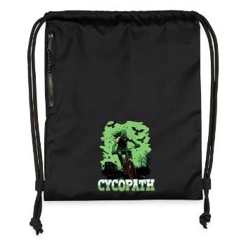 Mountainbike Zombie Cycopath - Turnbeutel aus Recycling-Material - Schwarz - Vorne
