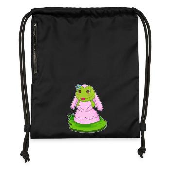 Frog Bridal Veil Wedding - Gymsac made from recycled material - military green - Front