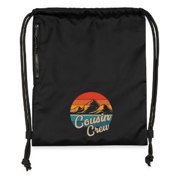 Cousin Crew Camping Outdoor Sunset Summer Camping - Turnbeutel aus Recycling-Material - Schwarz - Vorne