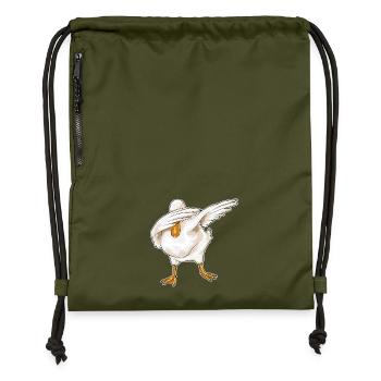 Danse hip-hop duck - Sac à cordon en polyester recyclé - military green - Devant