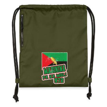 Madinina pa ka moli martinique 972 - Sac à cordon en polyester recyclé - military green - Devant