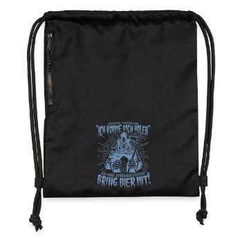 Bring Bier Mit! Bier Sensenmann T-Shirt - Turnbeutel aus Recycling-Material - Schwarz - Vorne