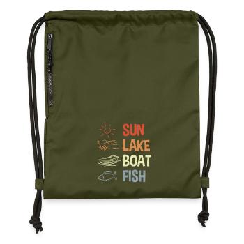 Fischer Spruch - Sac à cordon en polyester recyclé - military green - Devant