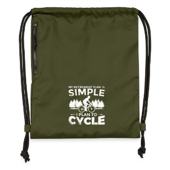 Retirement Cycling - Gymsac made from recycled material - military green - Front