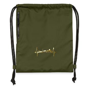 Rom Kolosseum Herzschlag Roma Skyline Rome Italien - Turnbeutel aus Recycling-Material - military Green - Vorne