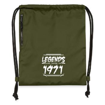 1971 - Jahrgang 1971 - Baujahr 1971 - Turnbeutel aus Recycling-Material - military Green - Vorne