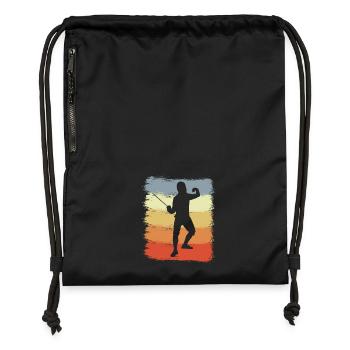 Fencer vintage look - Gymsac made from recycled material - black - Front