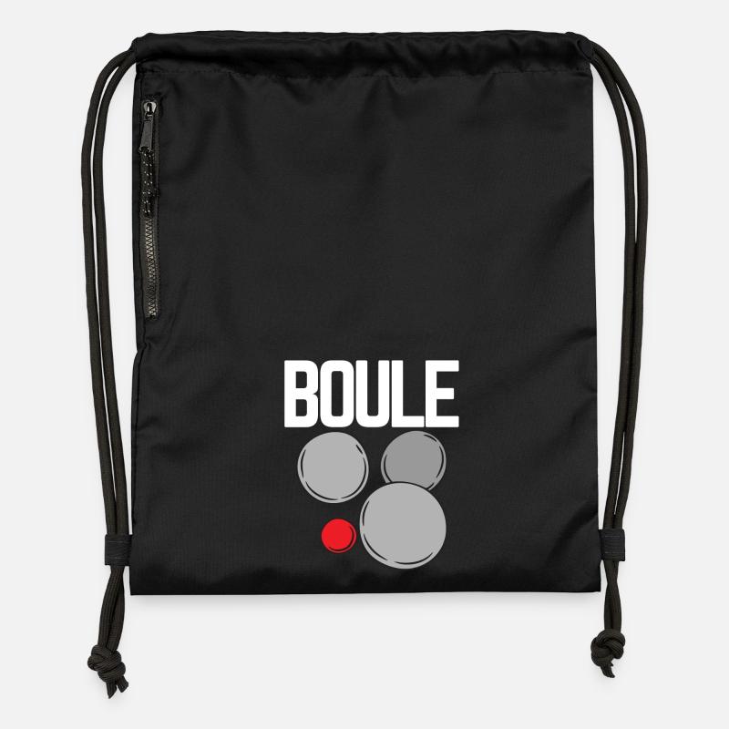 Boule player Boule balls for bouler petanque - Gymsac made from recycled material - black
