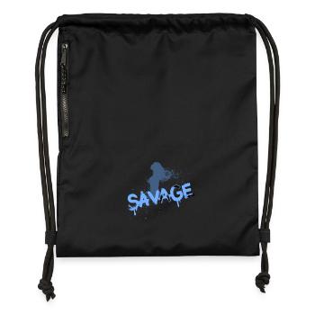 Sauvage - Sac à cordon en polyester recyclé - noir - Devant