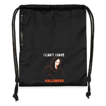 I Can't I Have Halloween - Gymsac made from recycled material - black - Front