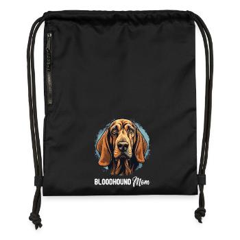 Hund Bloodhound - Turnbeutel aus Recycling-Material - military Green - Vorne