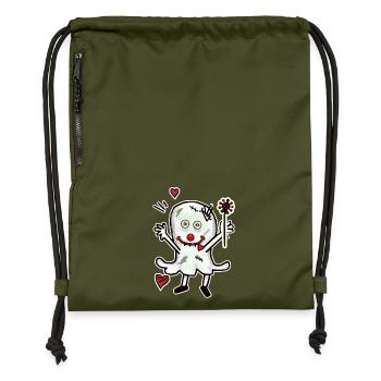 Halloween Ghost Love Chagrin d’amour Chagrin d’amour - Sac à cordon en polyester recyclé - military green - Devant