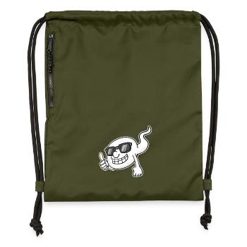 Sperma mit Sonnebrille - Turnbeutel aus Recycling-Material - military Green - Vorne