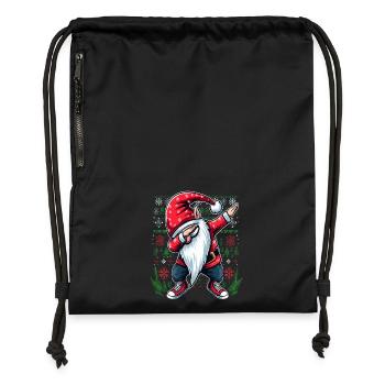 Dabbing St. Nicholas Ugly Christmas - Gymsac made from recycled material - black - Front