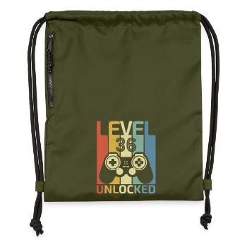 Level 36 freigeschaltet Lustiger Videospieler 36. Geburtstag - Turnbeutel aus Recycling-Material - military Green - Vorne