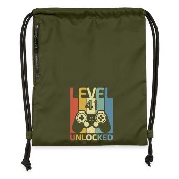 Level 41 freigeschaltet Lustiger Videospieler 41. Geburtstag - Turnbeutel aus Recycling-Material - military Green - Vorne