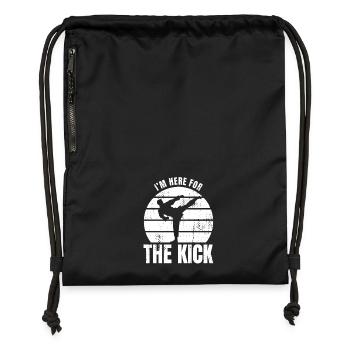Drôle de dicton de karaté - Sac à cordon en polyester recyclé - military green - Devant