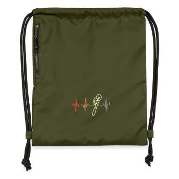 Pipe Wrench Heart Palpitations - Gymsac made from recycled material - military green - Front