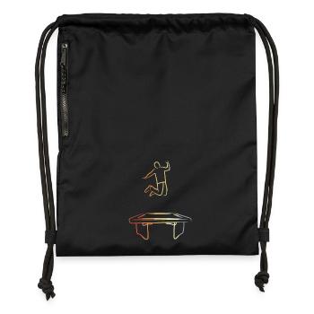 Trampolinist Vintage Look - Turnbeutel aus Recycling-Material - Schwarz - Vorne