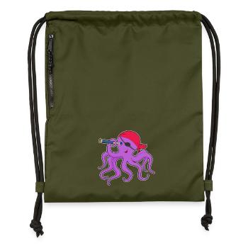 Octopus Pirate Binoculars - Gymsac made from recycled material - military green - Front