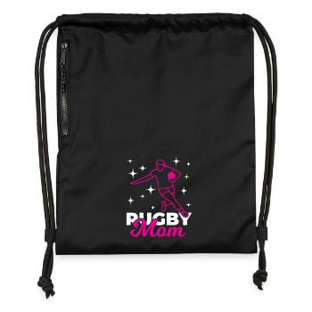 Rugby Mom - Gymsac made from recycled material - black - Front