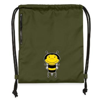 Bee - Gymsac made from recycled material - military green - Front