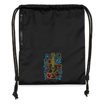 Hawaii Music Retro Look - Gymsac made from recycled material - black - Front