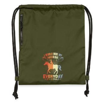 Rider Inspiration - Gymsac made from recycled material - military green - Front