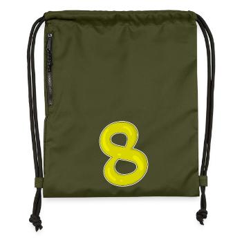 8 - Gymsac made from recycled material - military green - Front