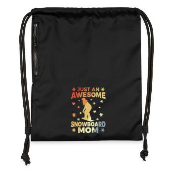 Snowboard Mom - Gymsac made from recycled material - black - Front