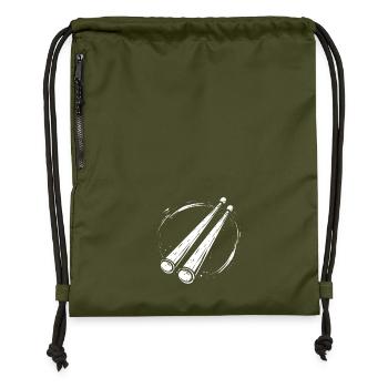 Drumsticks Sketch - Gymsac made from recycled material - military green - Front