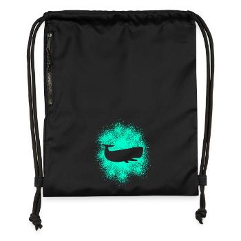 Sperm Whale Ocean Protector - Gymsac made from recycled material - black - Front