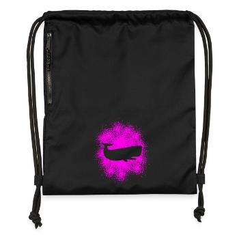 Sperm Whale Ocean Protector - Gymsac made from recycled material - black - Front
