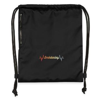 Breakdance Heart palpitations - Gymsac made from recycled material - black - Front