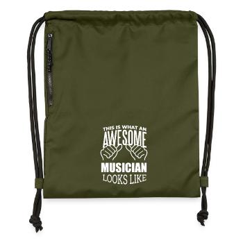 Musician - Gymsac made from recycled material - military green - Front