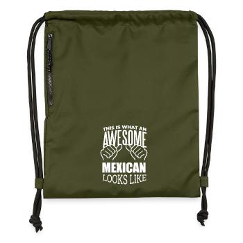 Mexico - Gymsac made from recycled material - military green - Front