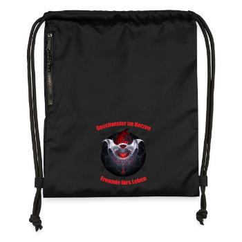Celestial Vampire Heart Art - Gymsac made from recycled material - black - Front