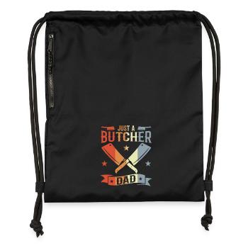 Butcher Father - Gymsac made from recycled material - black - Front