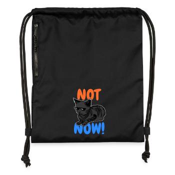 Drôle de chat - Sac à cordon en polyester recyclé - noir - Devant