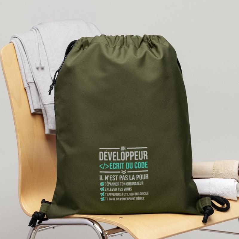 Developer Writing Code Gymsac made from recycled material