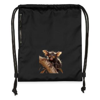 Aye-Aye Finger Animals Finger Animal - Gymsac made from recycled material - black - Front