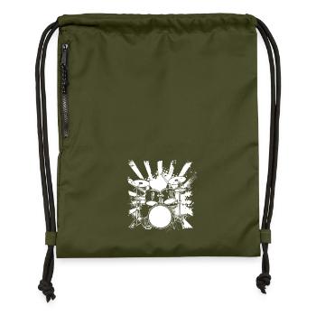 Dessin de piège - Sac à cordon en polyester recyclé - military green - Devant
